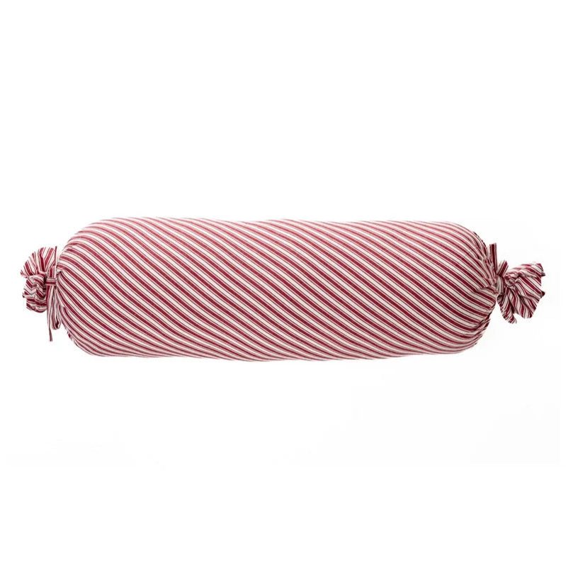Coussin long à rayures rouges et blanches Holly ( 6.5'' x 16'') - Par Brunelli (ARRIVAGE MI-OCTOBRE )