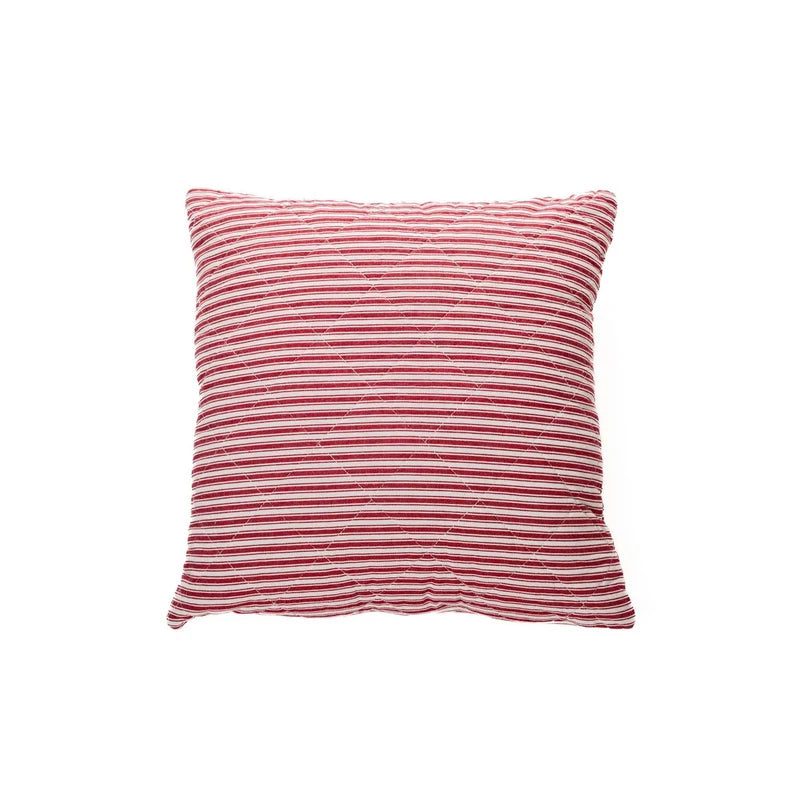 Coussin décoratif à rayures rouges et blanches Holly- Par Brunelli  (ARRIVAGE MI-OCTOBRE )
