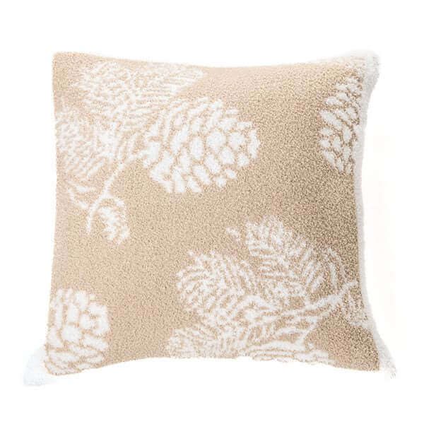Coussin décoratif naturel et blanc Cocotte  ( 18'' x 18'' ) - Par Brunelli