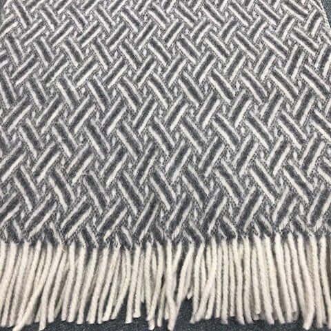 Jeté en laine Chevrons (100% laine)